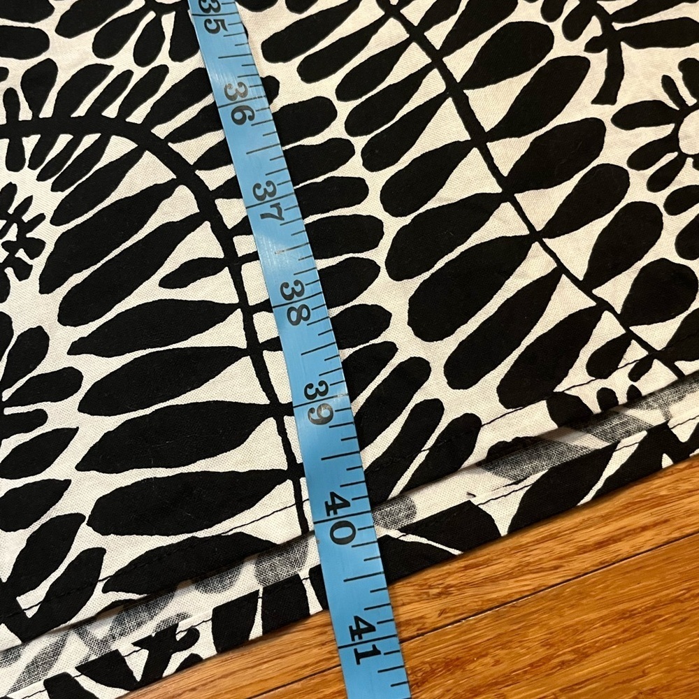 Connie Roberson Black & White Long Sleeve Patterned 100% Cotton Dress - Picture 13 of 14